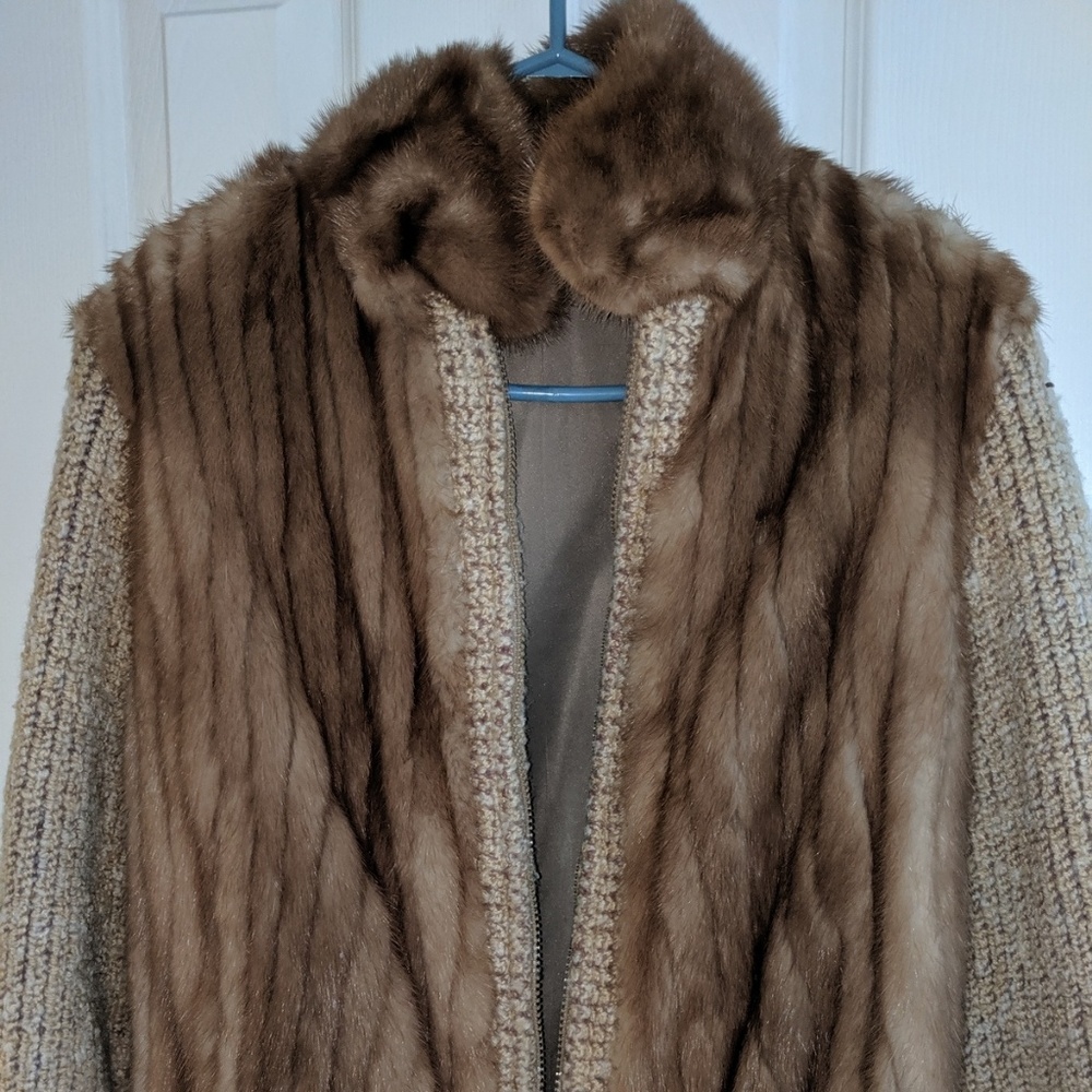 Vintage bomber mink jacket